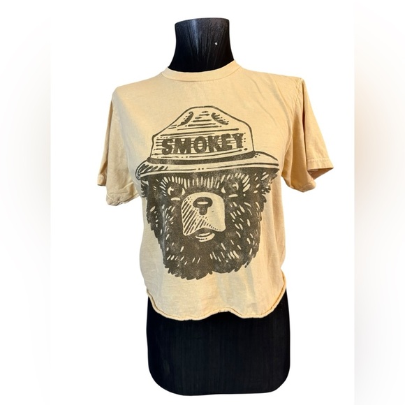 Smokey The Bear Tan Yellow Graphic Tee - Picture 11 of 16